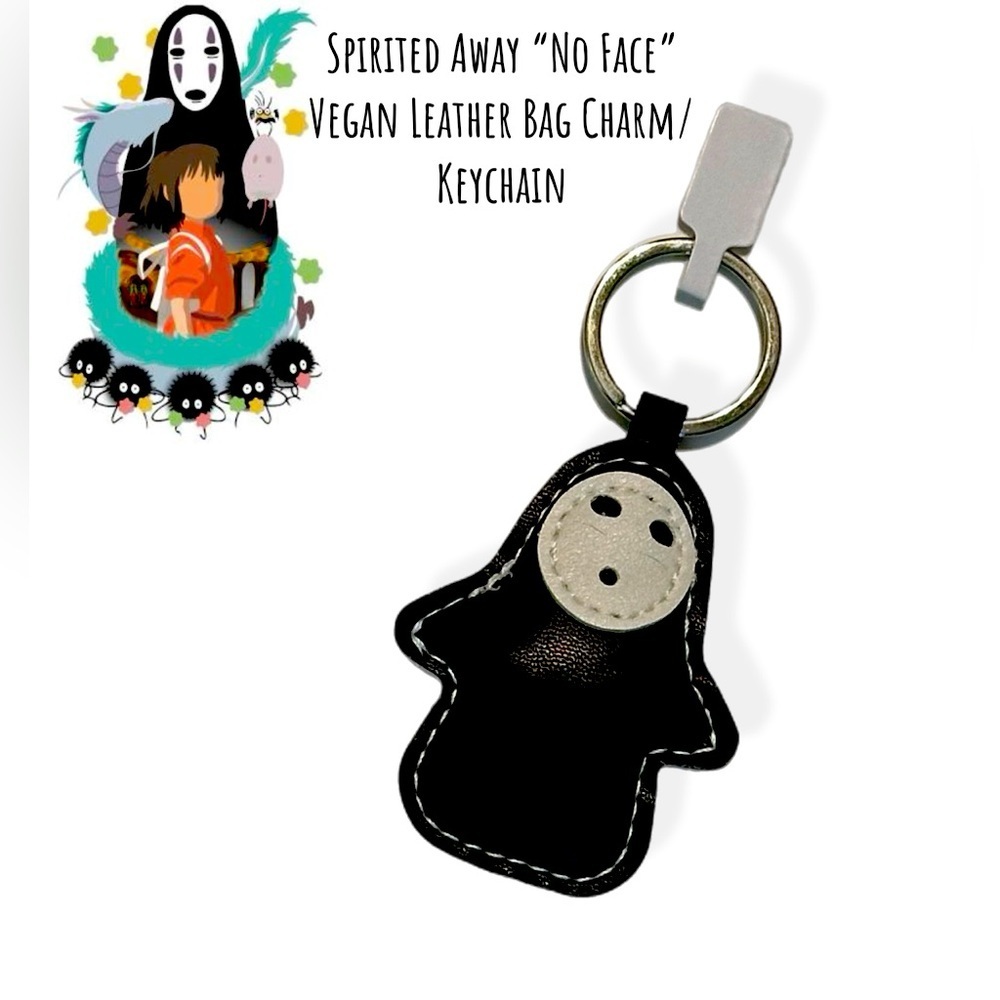 BRAND NEW 👻- Spirited Away “No Face” Vegan Leather Bag Charm/Key Chain